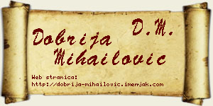 Dobrija Mihailović vizit kartica